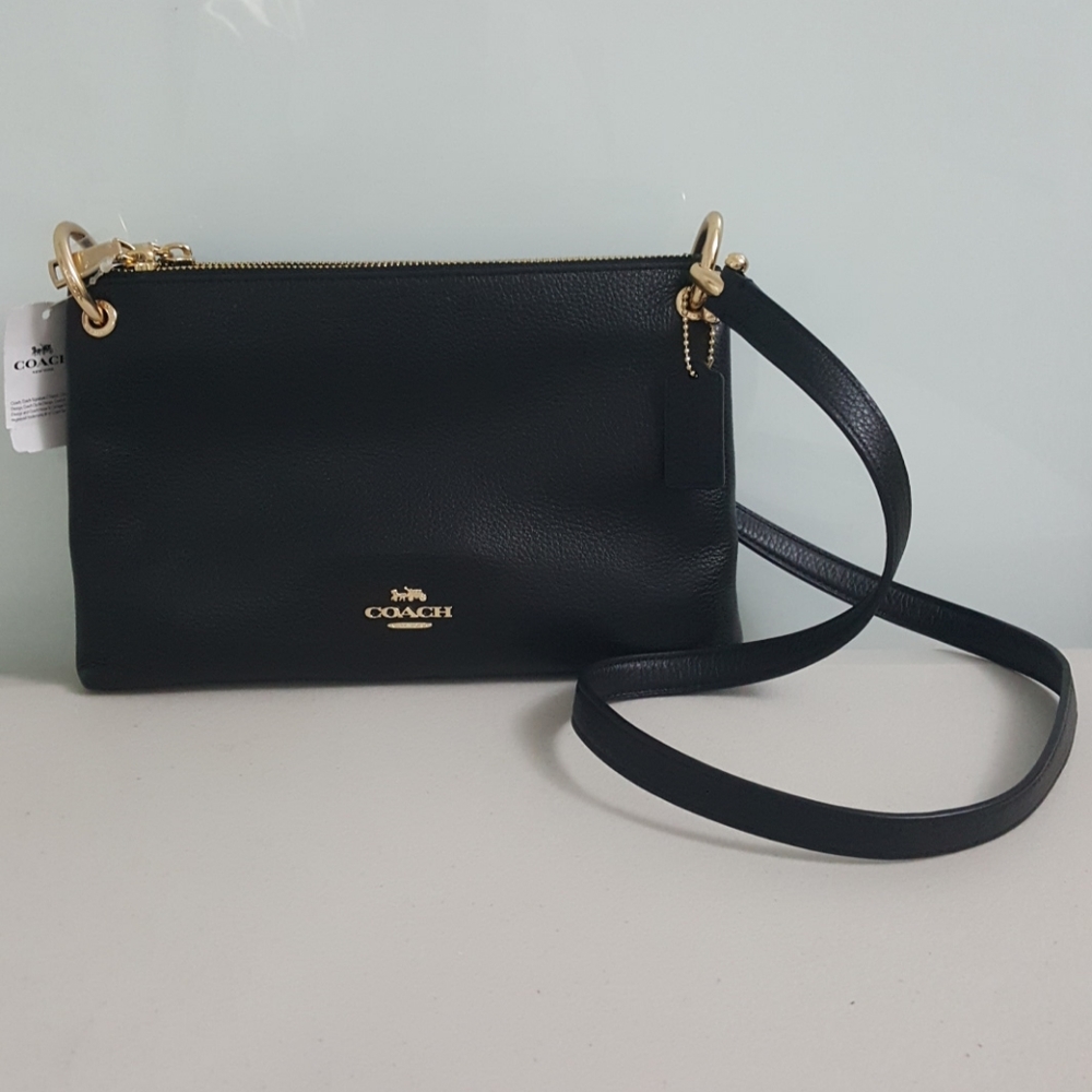 Coach Pebbled Leather Mia Crossbody-NWT-Authentic